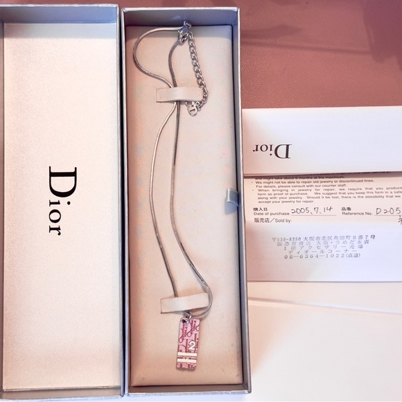 Dior Pink Trotter Necklace w Box - Picture 2 of 7